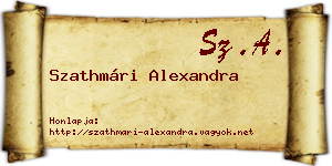 Szathmári Alexandra névjegykártya